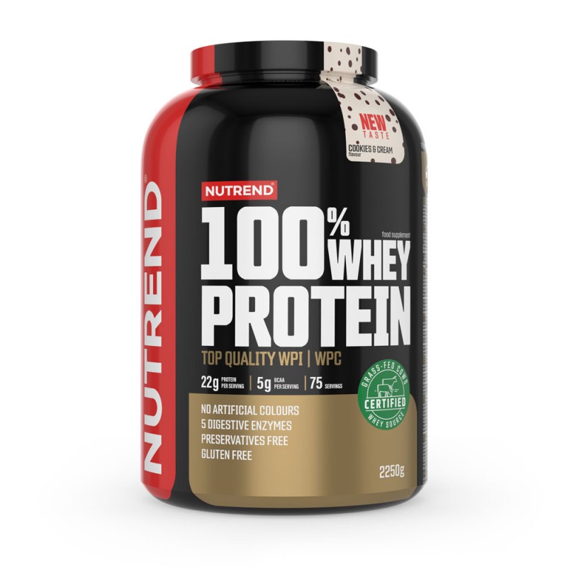 100% WHEY PROTEIN GFC 2250gr Cookies & Cream (NUTREND)