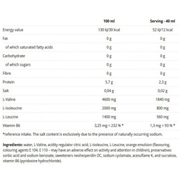 BCAA Liquid Orange 500ml (NUTREND)