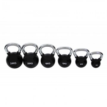 KETTLEBELL ΧΡΩΜΙΟΥ 10kg ΜΕ ΛΑΣΤΙΧΟ 7151-10 (H&S)