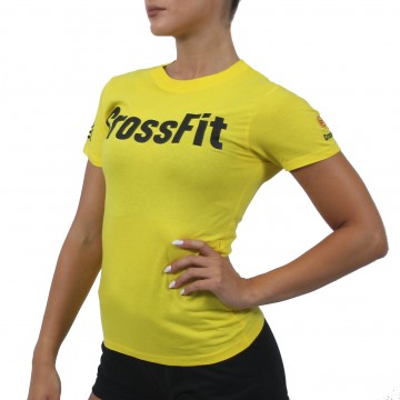 T-SHIRT CROSSFIT Κίτρινο Με Μαύρο 23061 (H&S)