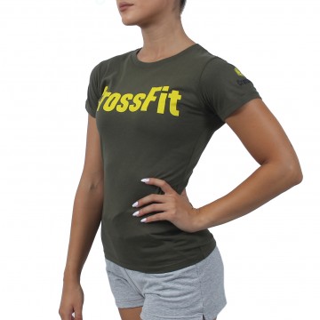 T-SHIRT CROSSFIT Χακί Με Κίτρινο 23073 (H&S)