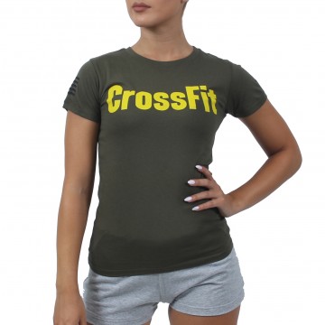 T-SHIRT CROSSFIT Χακί Με Κίτρινο 23073 (H&S)