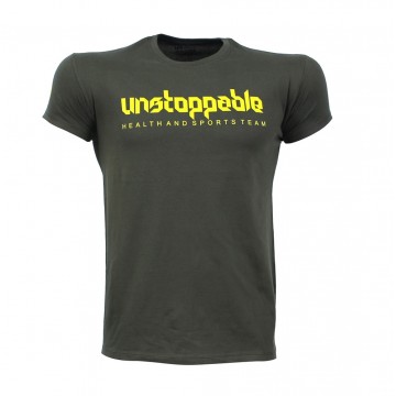 T-SHIRT ΑΝΔΡΙΚΟ UNSTOPPABLE Χακί-Κίτρινο 21156 (H&S)