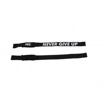 ΙΜΑΝΤΕΣ Straps με μαξιλάρι Never give up Μαύροι 33020 (H&S)