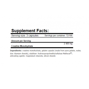 CREATINE MONOHYDRATE 220 Vege-Caps (AMIX)