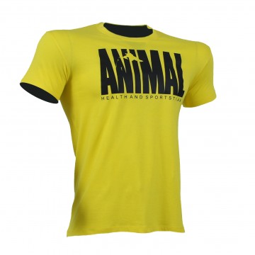 T-SHIRT ANIMAL Κίτρινο Με Μαύρο Logo 21118 (H&S)