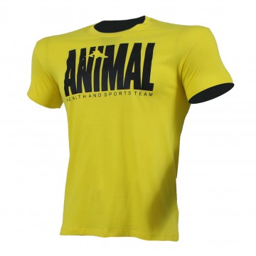 T-SHIRT ANIMAL Κίτρινο Με Μαύρο Logo 21118 (H&S)