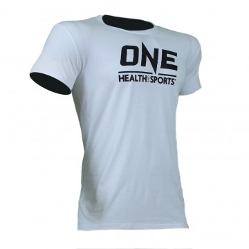 T-SHIRT ONE Λευκό Με Μαύρο Logo 21131 (H&S)