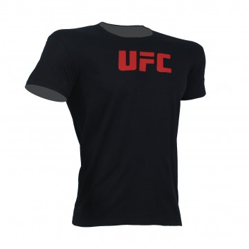 T-SHIRT UFC Μαύρο Με Κόκκινο Logo 21135 (H&S)