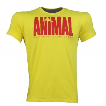 T-SHIRT ΑΝΔΡΙΚΟ ANIMAL 21122 Κίτρινο Mε Κόκκινο logo (H&S)
