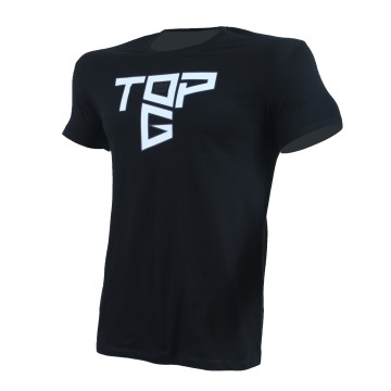 T-SHIRT TOP G Μαύρο Με Λευκό Logo 21185 (H&S)