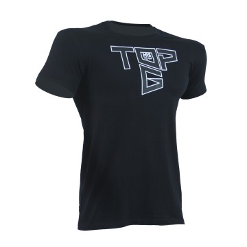 T-SHIRT TOP G Μαύρο Με Μαύρο Logo 21186 (H&S)