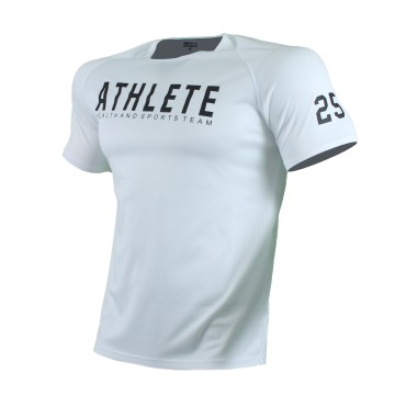 T-SHIRT DRI FIT ATHLETE Λευκό Με Μαύρο 21196 (H&S)