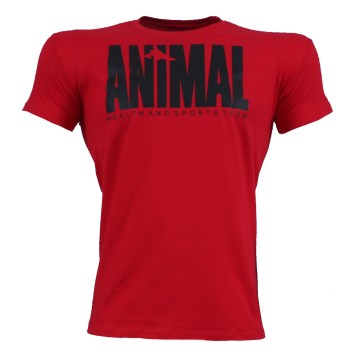 T-SHIRT ANIMAL Κόκκινο Με Μαύρο Logo 21107 (H&S)