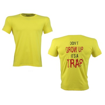 T-SHIRT TRAP Κίτρινο Με Κόκκινο Logo 21170 (H&S)