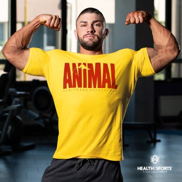 T-SHIRT ANIMAL Κίτρινο Mε Κόκκινο Logo 21122 (H&S)