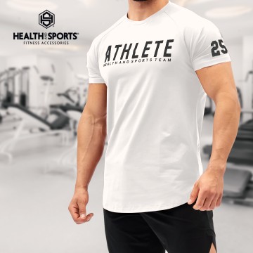 T-SHIRT DRI FIT ATHLETE Λευκό Με Μαύρο 21196 (H&S)