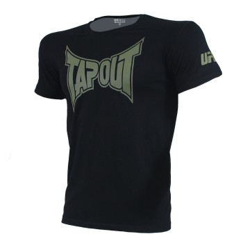 T-SHIRT Μαύρο Με Χακί Logo 21197 (TAPOUT)