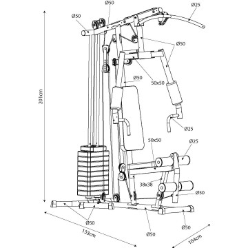 ΠΟΛΥΟΡΓΑΝΟ ΓΥΜΝΑΣΤΙΚΗΣ HOME GYM HG187F (AMILA)