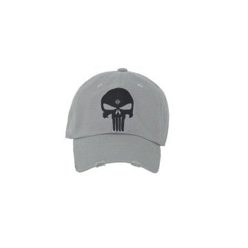 ΚΑΠΕΛΟ SKULL Γκρί Με Μαύρο Logo 26075 (H&S)