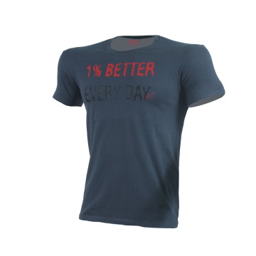 T-SHIRT 1% BETTER Γκρί Με Κόκκινο 21031 (H&S)