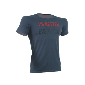 T-SHIRT 1% BETTER Γκρί Με Κόκκινο 21031 (H&S)