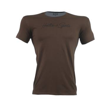 T-SHIRT BASIC Καφέ 21082 (H&S)