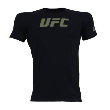 T-SHIRT UFC Μαύρο Με Χάκι Logo 21059 (H&S)