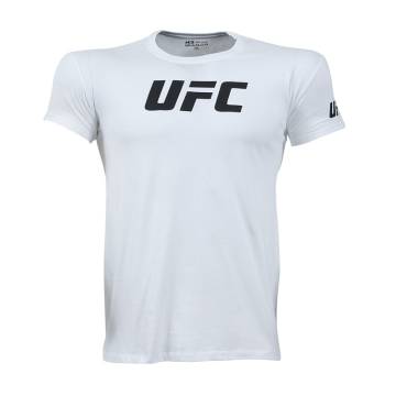 T-SHIRT UFC Λευκό με Μαύρο Logo 21150 (H&S)