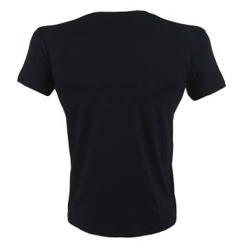 T-SHIRT ATHLETE Μαύρο Με Xακί Logo 21220 (H&S)