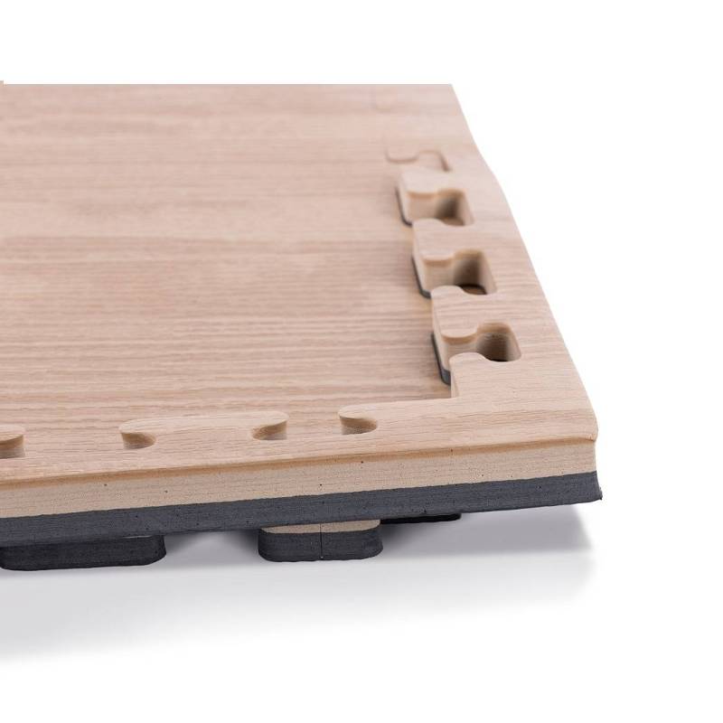 ΔΑΠΕΔΟ FLIP FLOP EVA 100x100x2,5 cm Ξύλο / Μαύρο 415-038 (H&S)