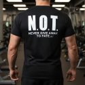 T-SHIRT NOT Μαύρο με Λεύκο Logo 21072 (H&S)