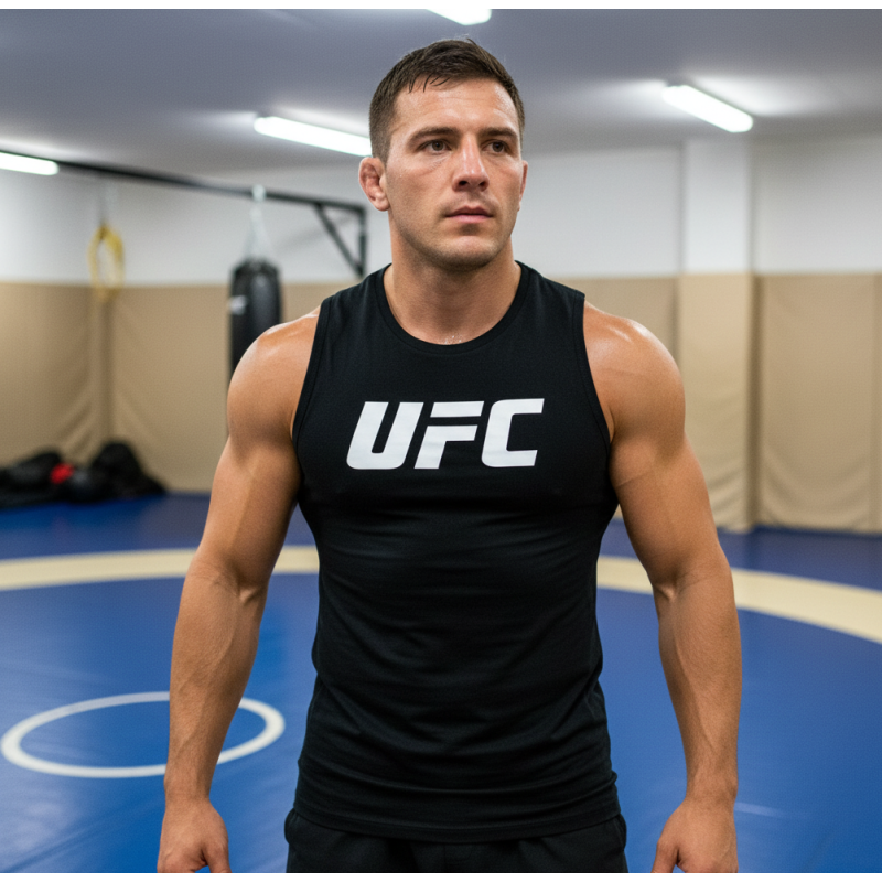 ΑΜΑΝΙΚΟ UFC Μαύρο Με Λευκό Logo 21201 (H&S)