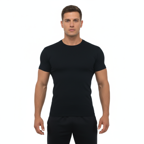T-SHIRT TRAP Μαύρο Με Κόκκινο Logo 21171 (H&S)