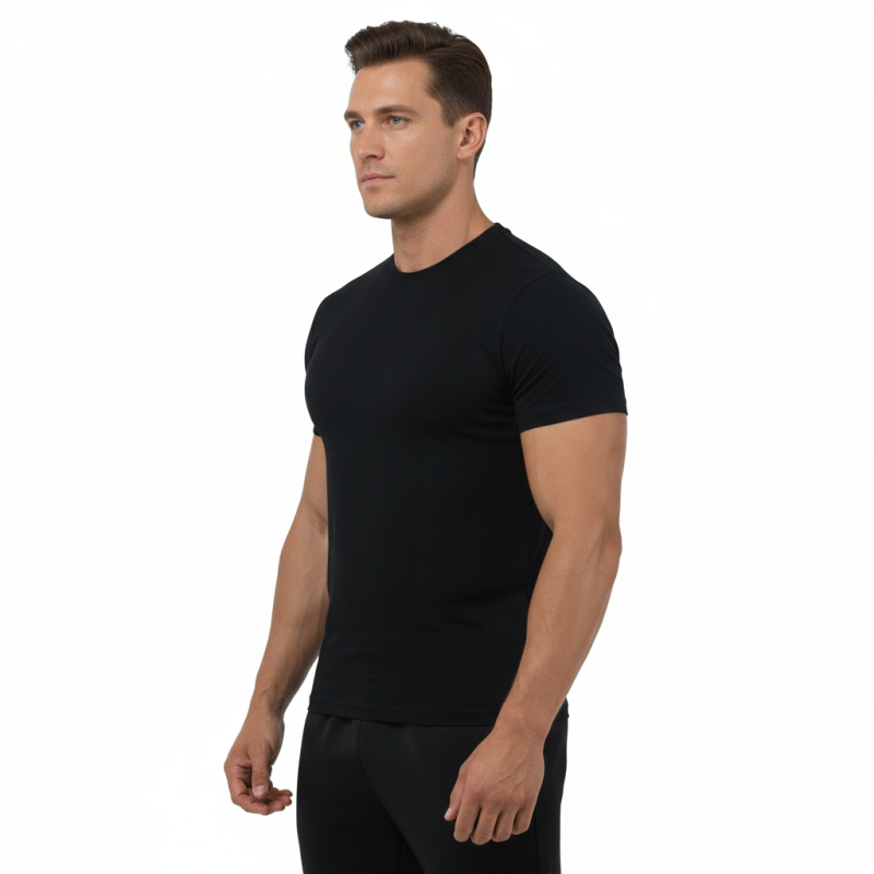 T-SHIRT TRAP Μαύρο Με Κόκκινο Logo 21171 (H&S)