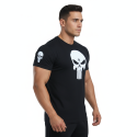 T-SHIRT SKULL Μαύρο Με Λευκό Logo 21064 (H&S)