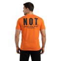 T-SHIRT NOT Πορτοκαλί με Μαύρο Logo 21052 (H&S)