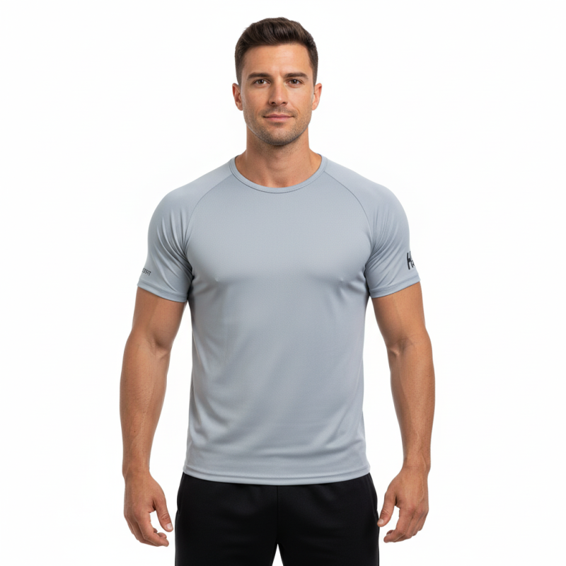 T-SHIRT DRI FIT ΑΝΔΡΙΚΟ Γκρί 21008 (H&S)